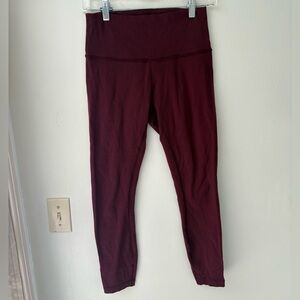 dark red lululemon leggings